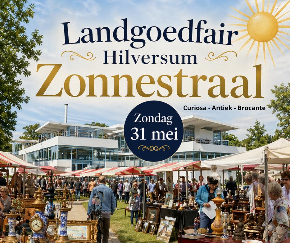 Zonnestraal antiekmarkkt landgoedfair Hilversum Brasserie